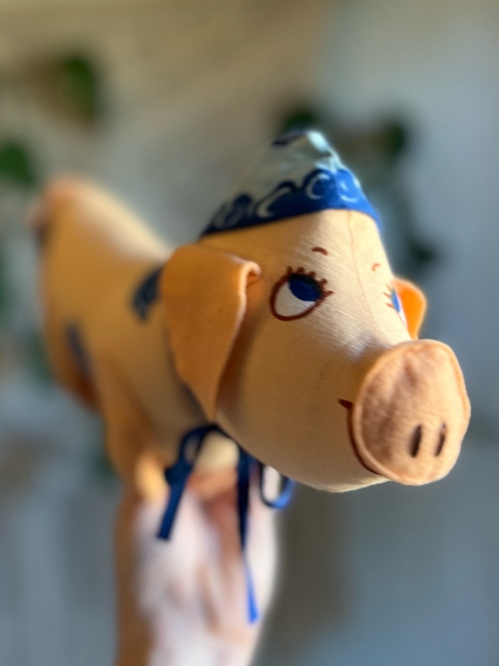 Vintage Mama Pig Plush with Baby Piglets Inside Zipper Belly Cottagecore Toy - Picture 10 of 11
